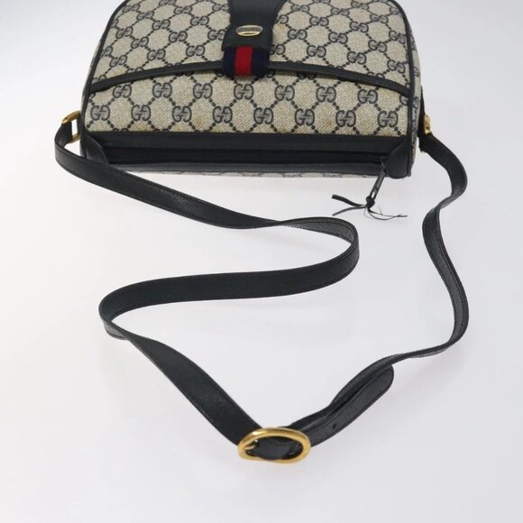GUCCI GG Supreme Sherry Line Shoulder Bag PVC Beige Gold 02 14 032 Auth - Picture 8 of 16